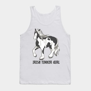 Horse Riding Horse Lover Horse Girl Irish Tinker Girl Tank Top